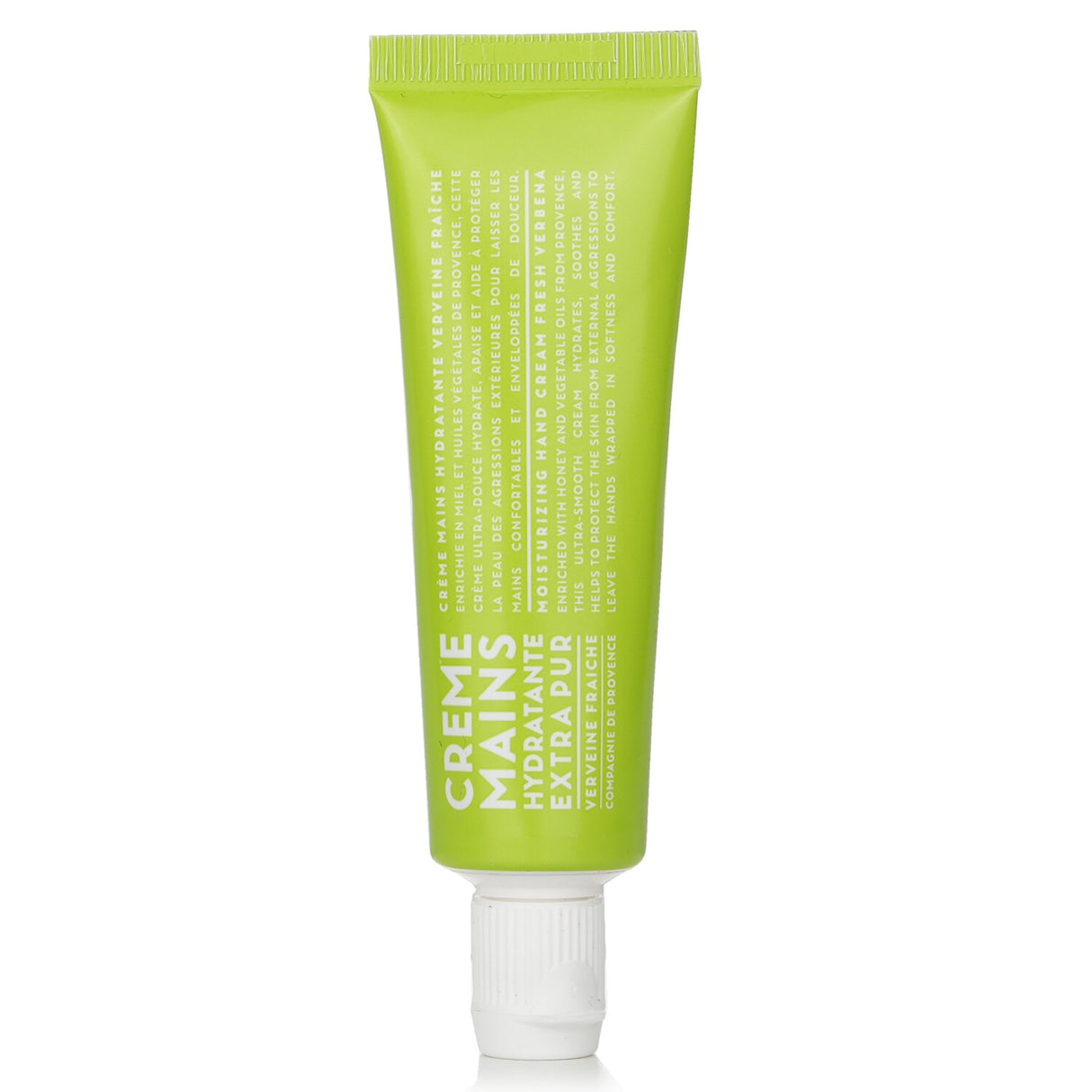 Compagnie de Provence Fresh Verbena Hand Cream in 30ml, lightweight, hydrating with botanical oils, and refreshing verbena scent.
