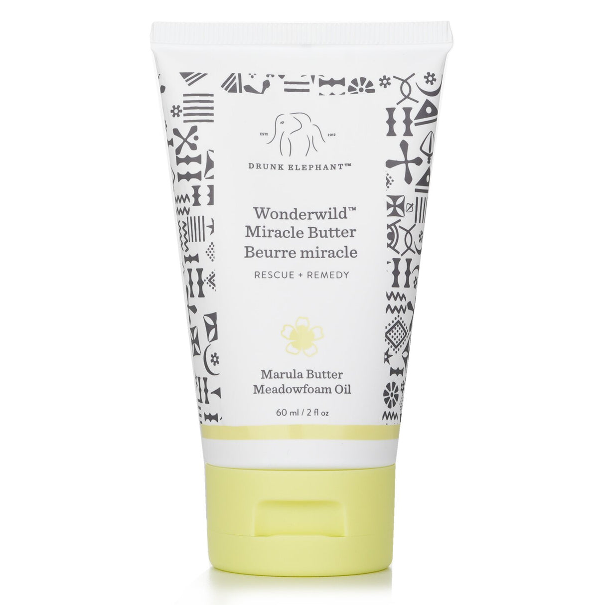 Intensely nourishing Drunk Elephant Wonderwild Miracle Butter in a 60ml jar, ideal for soothing dry and irritated skin.