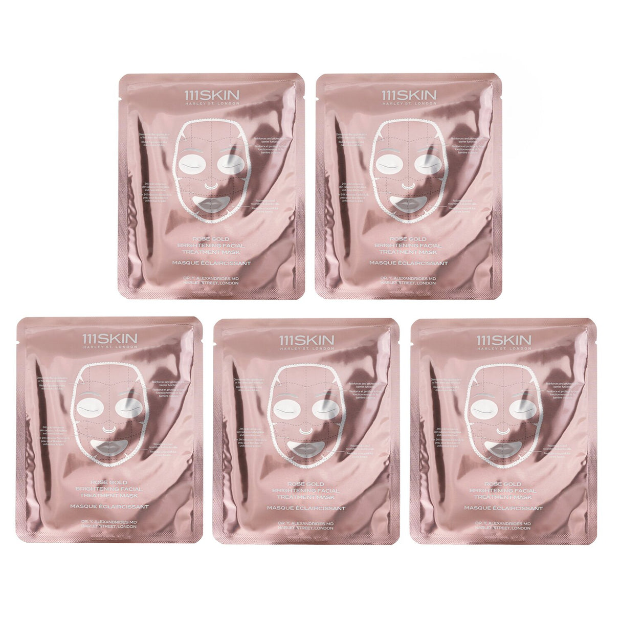 111skin - Rose Gold Brightening Facial Treatment Mask - 5x30ml