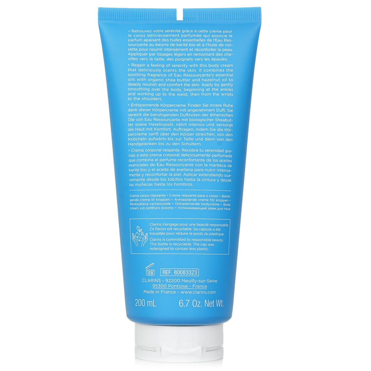 Clarins - Eau Ressourcante Comforting Silky Body Cream - 200ml/6.7oz
