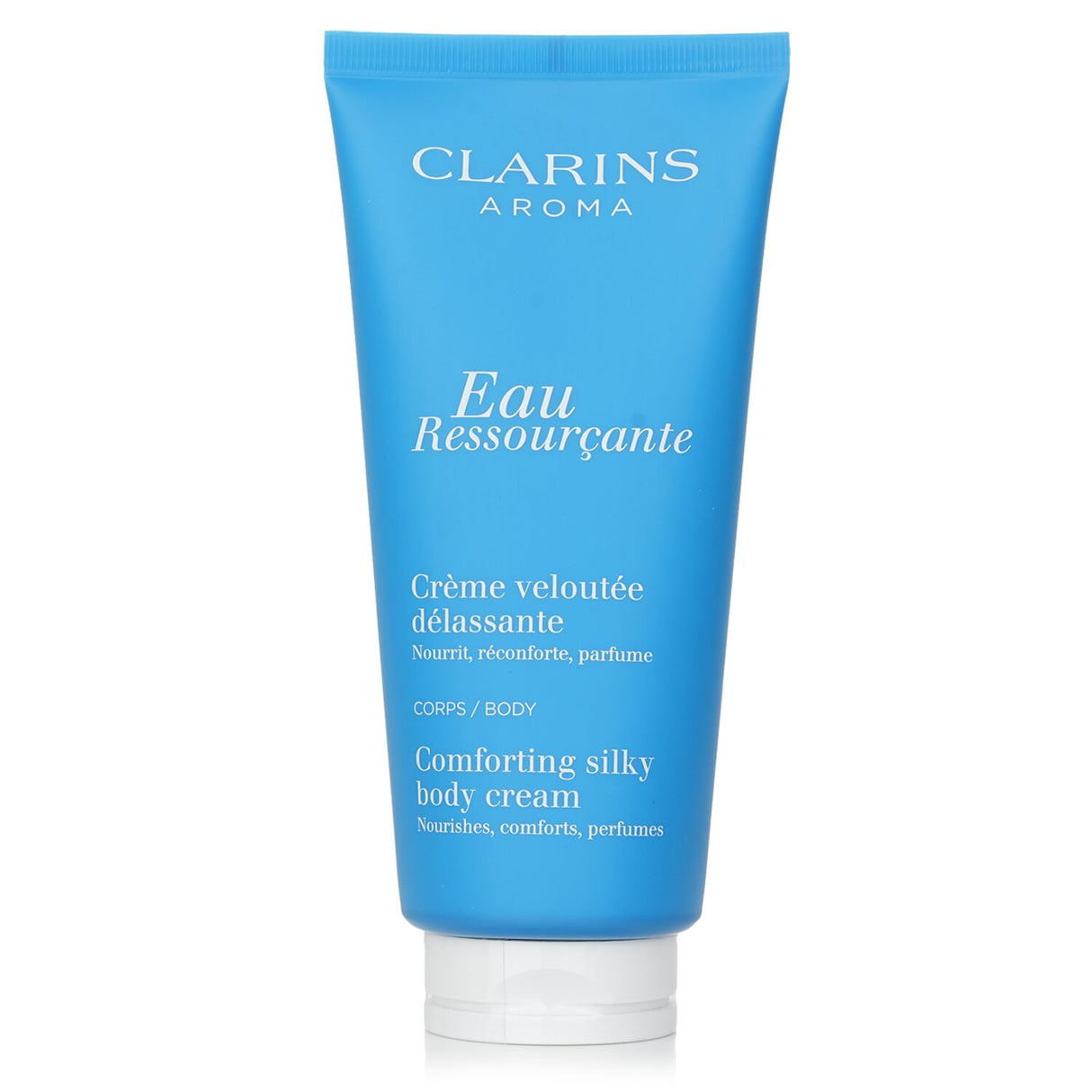 Luxurious 200ml body cream by Clarins, hydrates and soothes skin with aromatic oils for a silky-smooth finish.