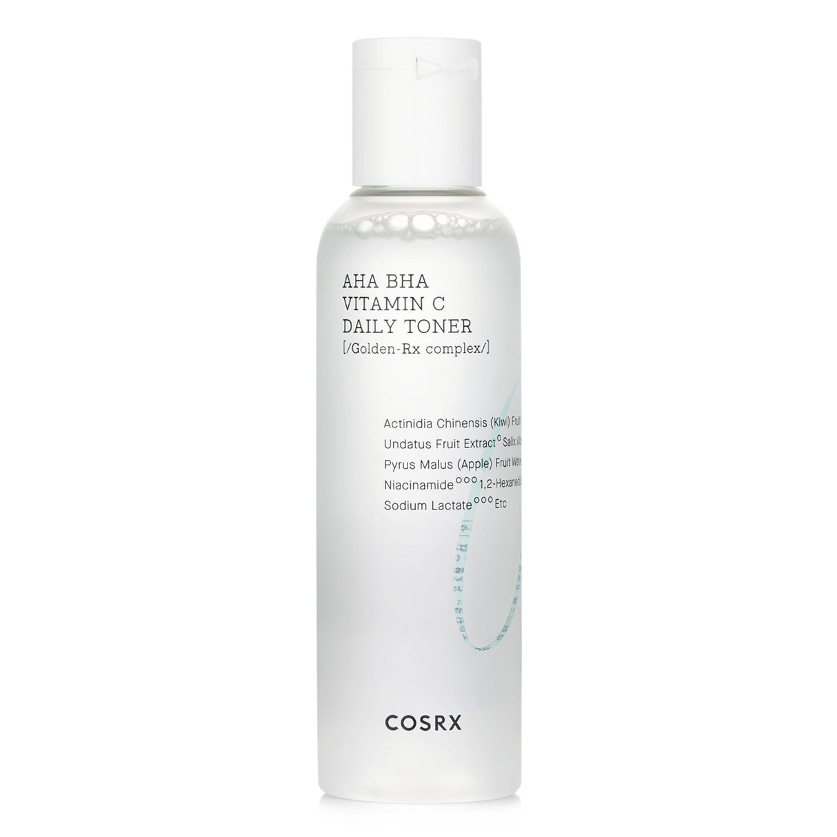 COSRX Refresh AHA BHA Vitamin C Toner, 150ml: revitalizing formula with fruit peels, AHA, BHA, and Vitamin C for radiant skin.
