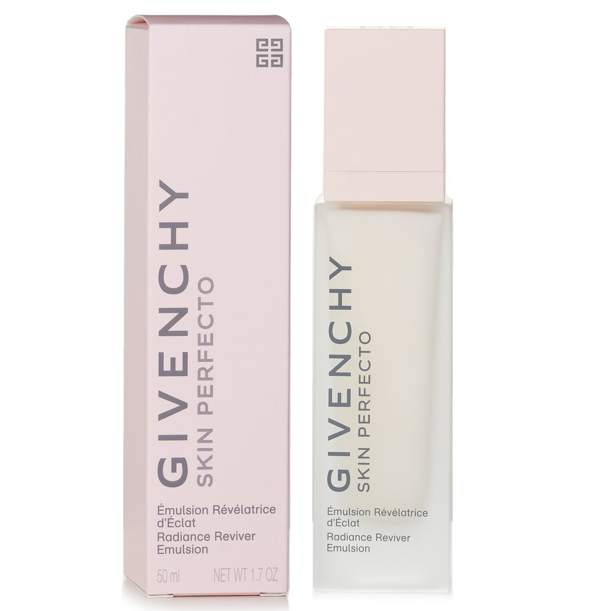 Givenchy Skin Perfecto Radiance Reviver Emulsion – A luxurious pearlescent pink cream for hydrated, glowing skin.