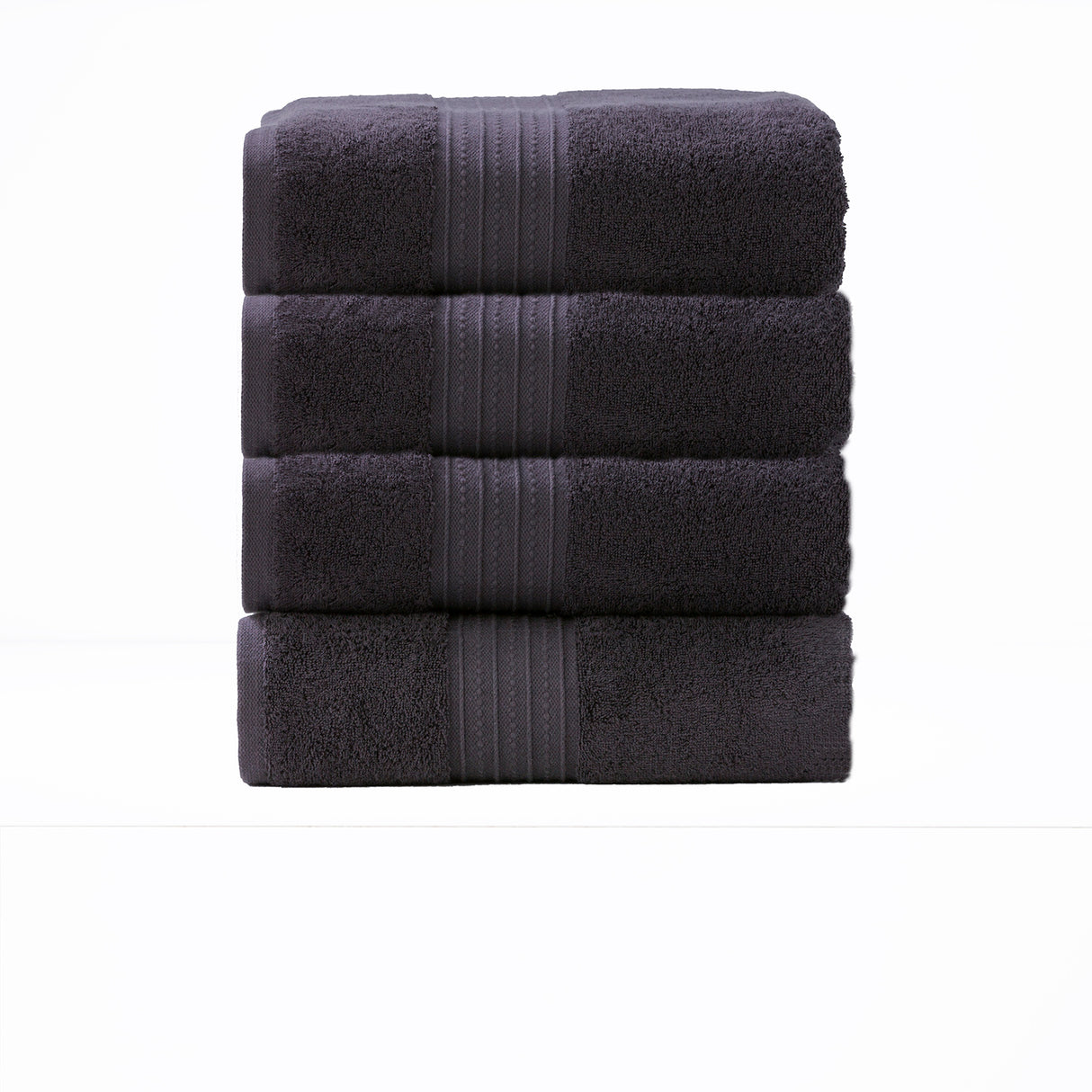 Renee Taylor Brentwood 650 GSM Low Twist 4 Piece Bath Towel Carbon