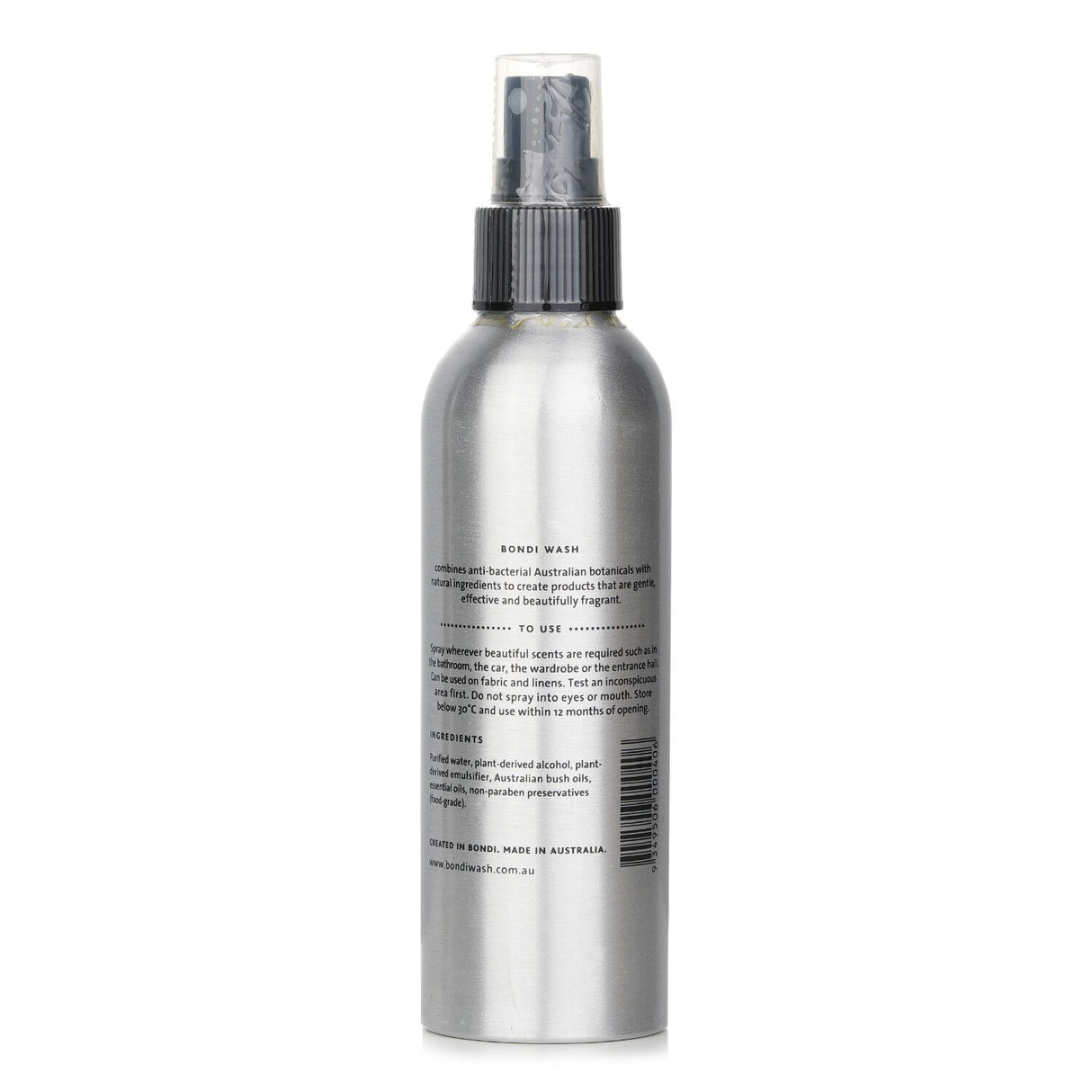 Refreshing BONDI WASH Mist Spray with Fragonia and Sandalwood, 150ml, ideal for uplifting home ambiance and natural fragrance.