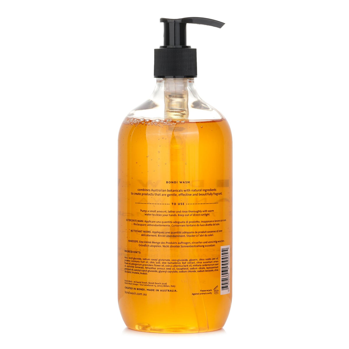 BONDI WASH - Hand Wash (Lemon Tea Tree & Mandarin) - 500ml/16.9oz