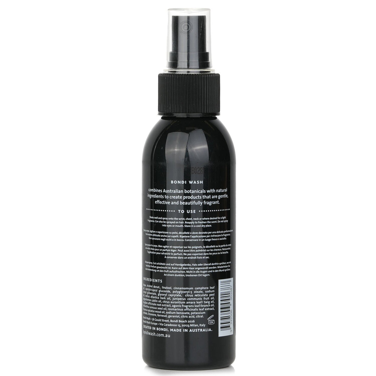 Fragonia & Sandalwood Body Spray, 125ml, nourishes skin with Australian botanicals and a grounding fragrance.