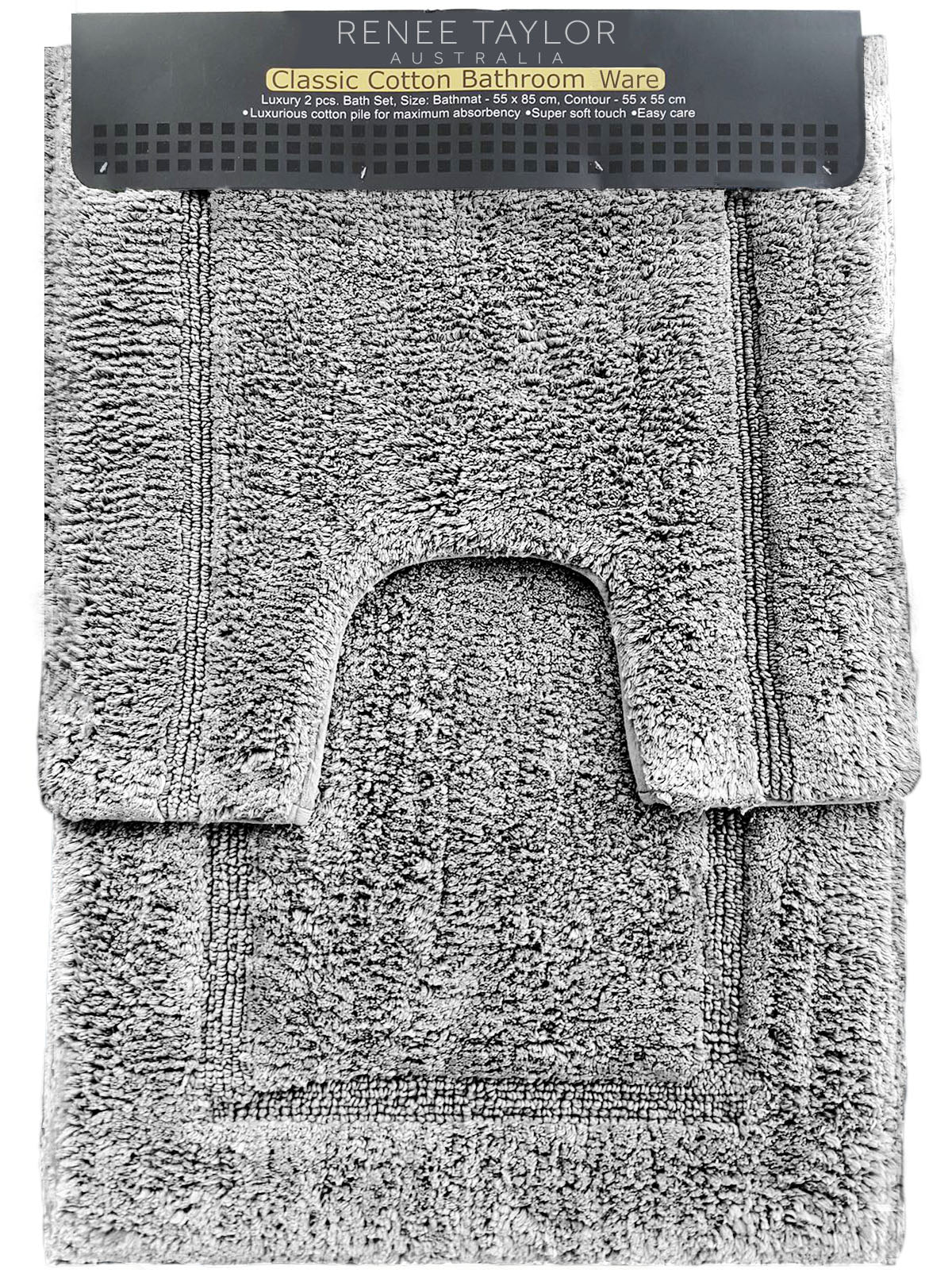 Renee Taylor 2 Piece 2200 GSM Tufted Bath Mat set Vapour
