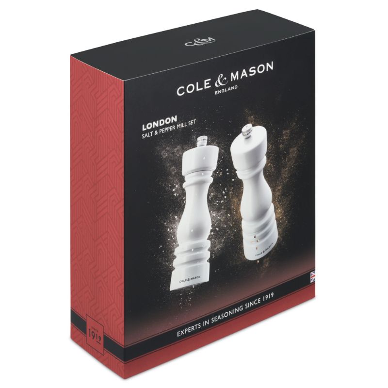 Mills Gift Set - Cole & Mason London White Gloss (18cm)