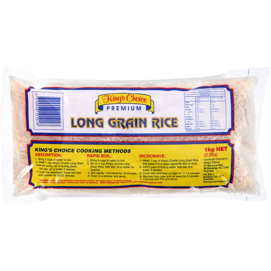 Kings Choice Long Grain Rice 1kg