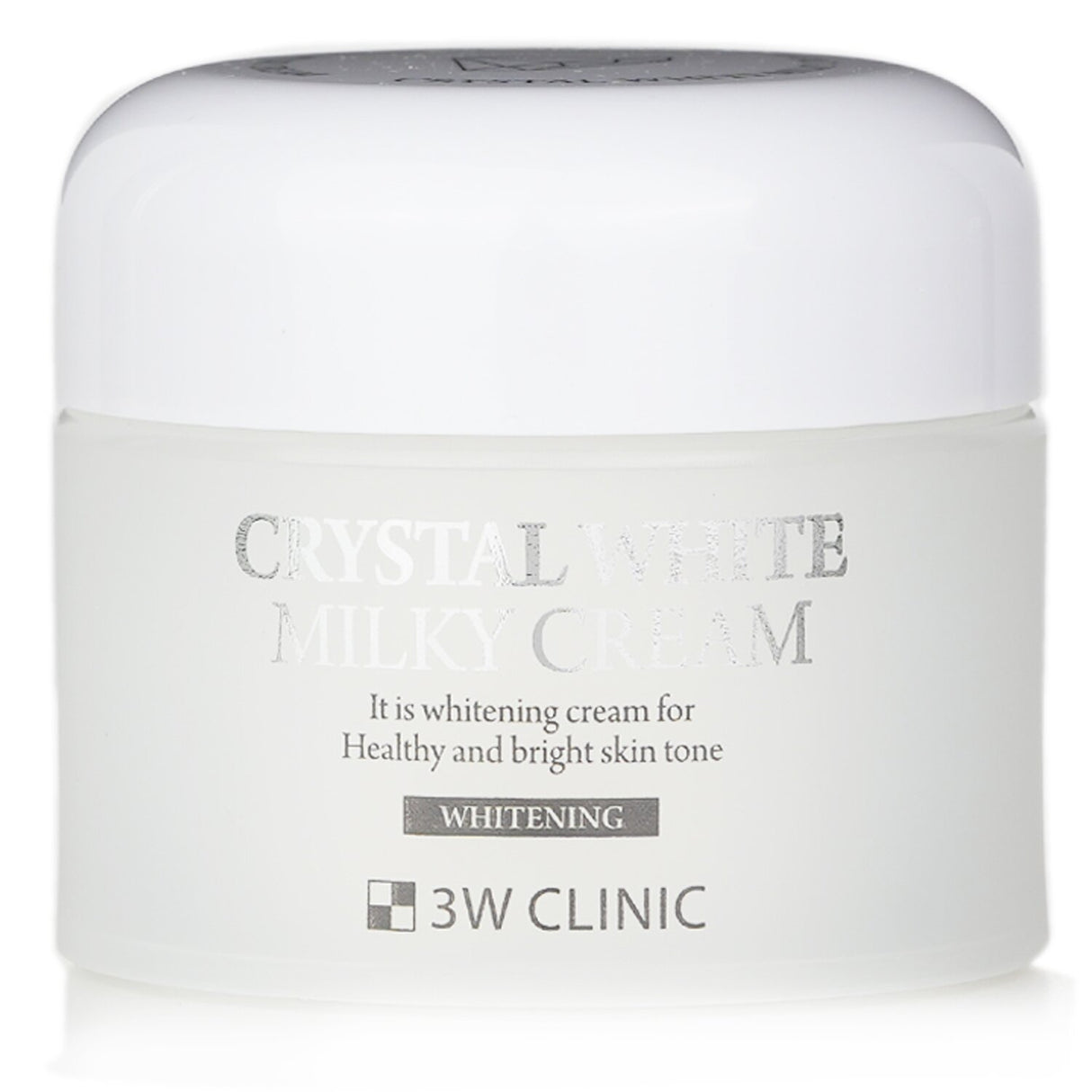 3W Clinic Crystal White Milky Cream 50g: a lightweight, moisturizing cream for bright, radiant skin with plant-based ingredients.