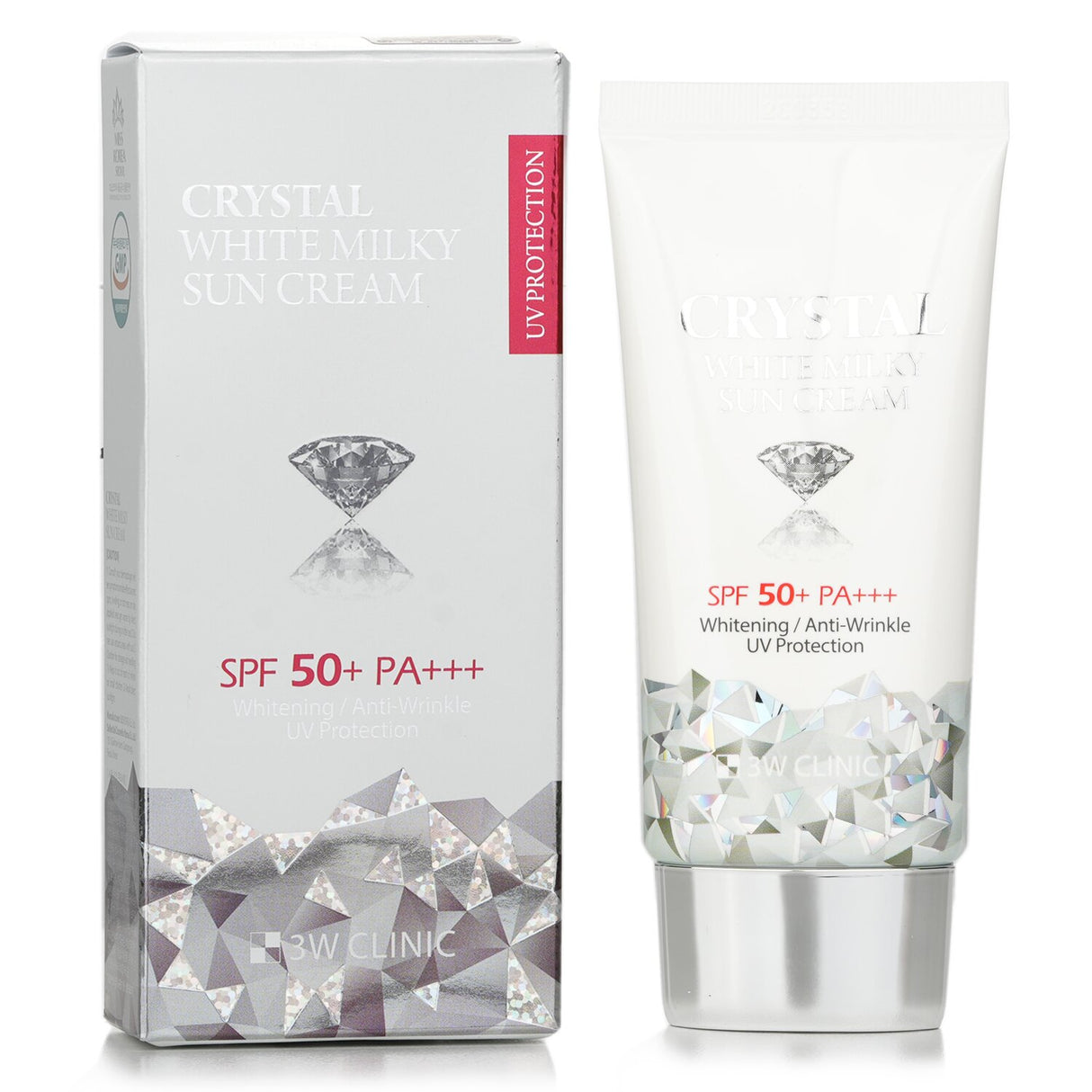 3W Clinic - Crystal White Milky Sun Cream SPF 50+/PA+++ - 50ml