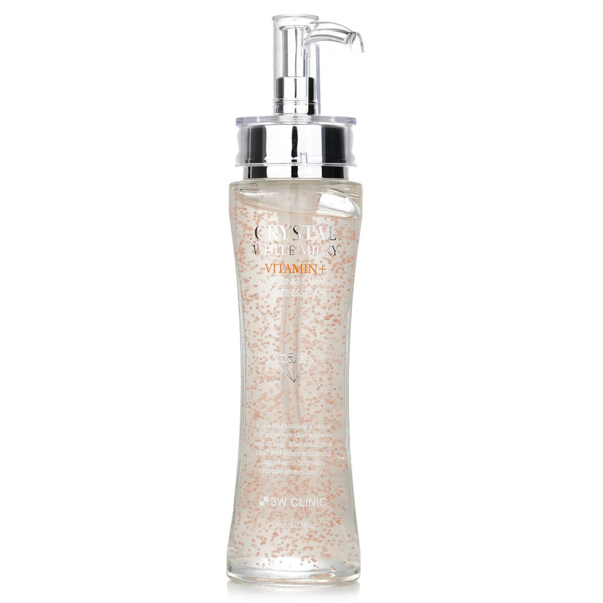 Brightening essence in a 150ml bottle, enriched with vitamins for hydration, radiance, and improved skin texture.