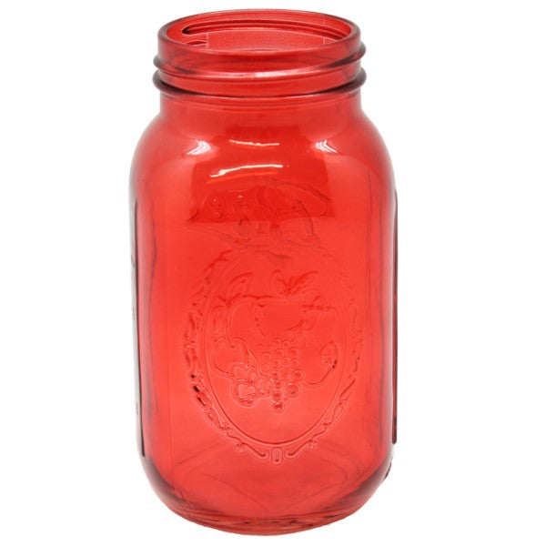 Vintage red vase (16.5cm) showcasing elegant design, perfect for flower arrangements and home decor.