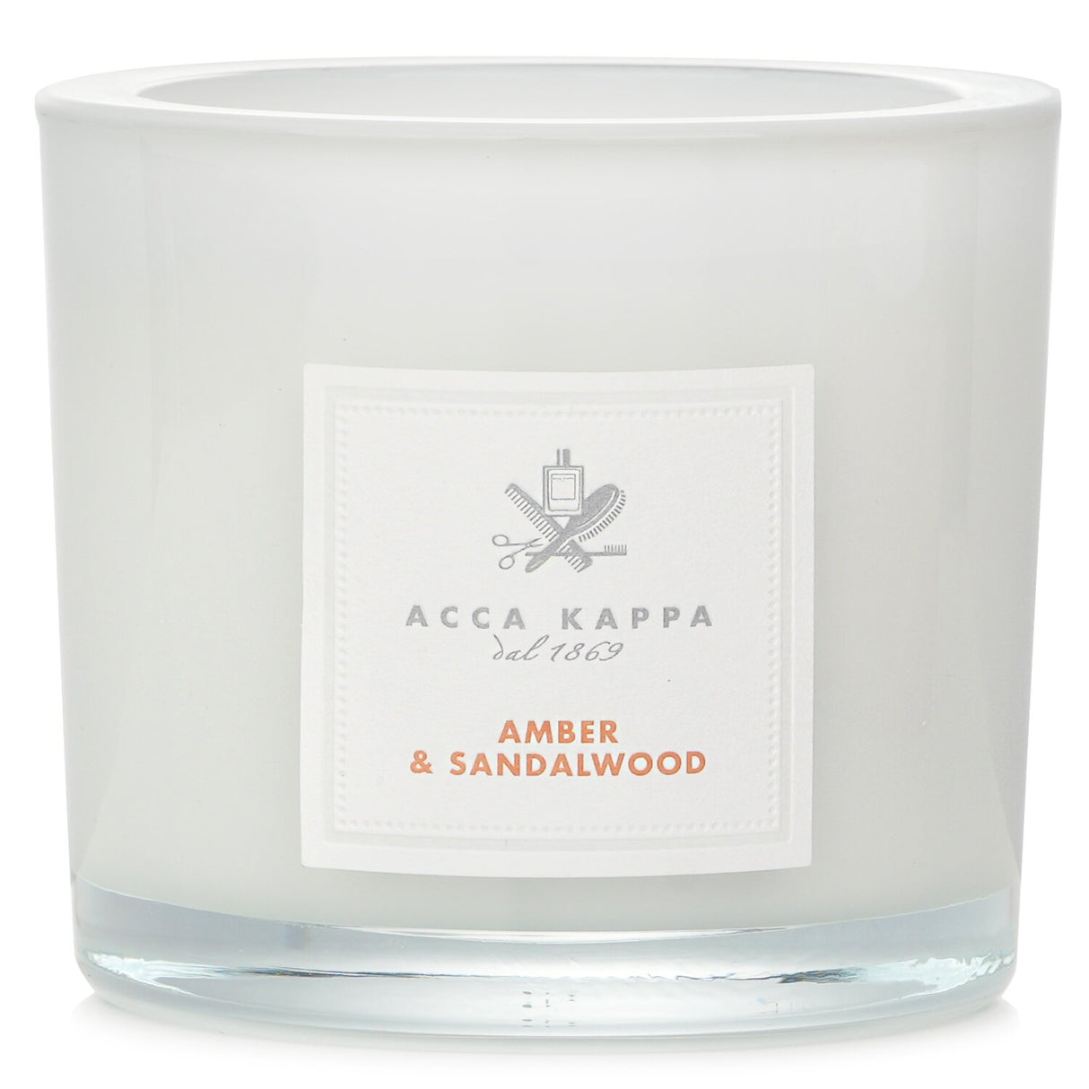 Acca Kappa Amber & Sandalwood scented candle, 180g, luxurious fragrance for a soothing ambiance and relaxation.
