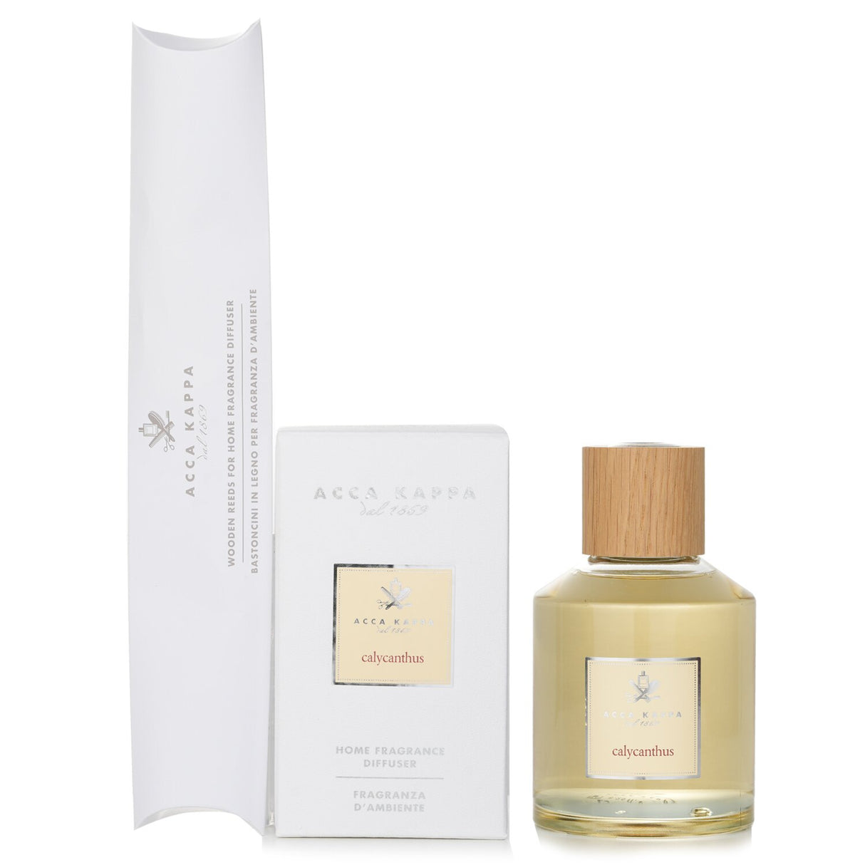 Acca Kappa Calycanthus Home Fragrance Diffuser, 250ml, elegant design, soothing floral-woody scent perfect for home ambiance.