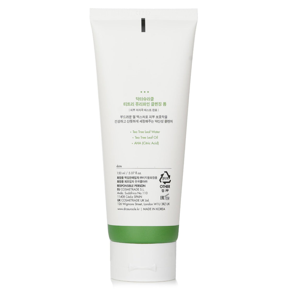 Gentle cleansing foam with 30% tea tree extract, ideal for acne-prone skin, providing deep clean and hydration.