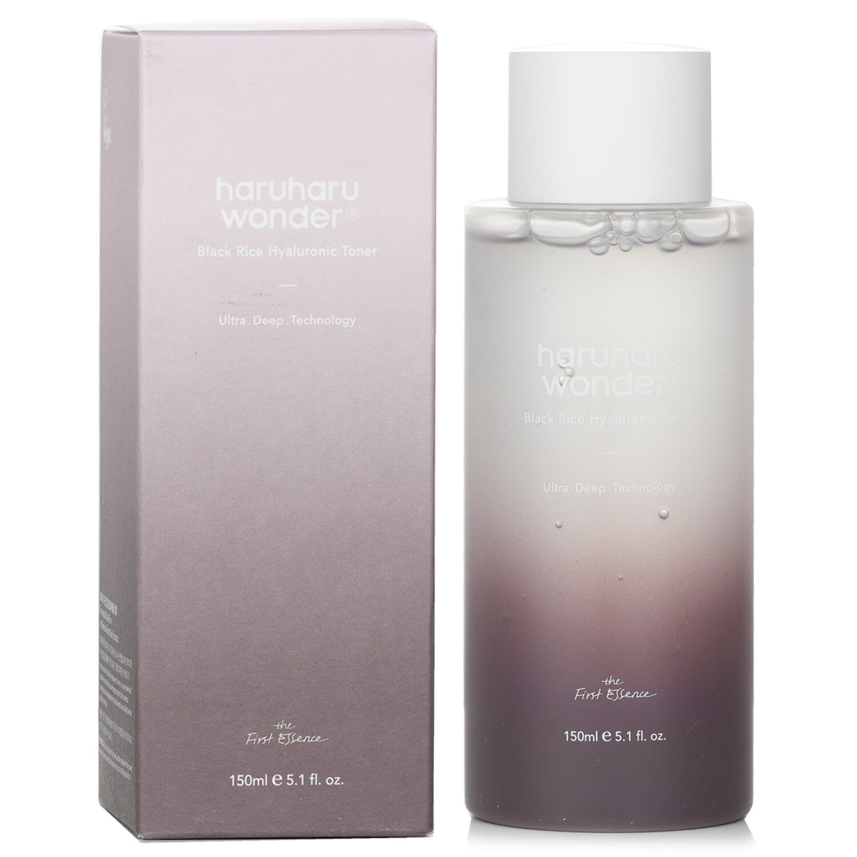 Hydrating 150ml toner with fermented black rice, enhancing skin absorption and elasticity while being vegan and EWG-Green certified.