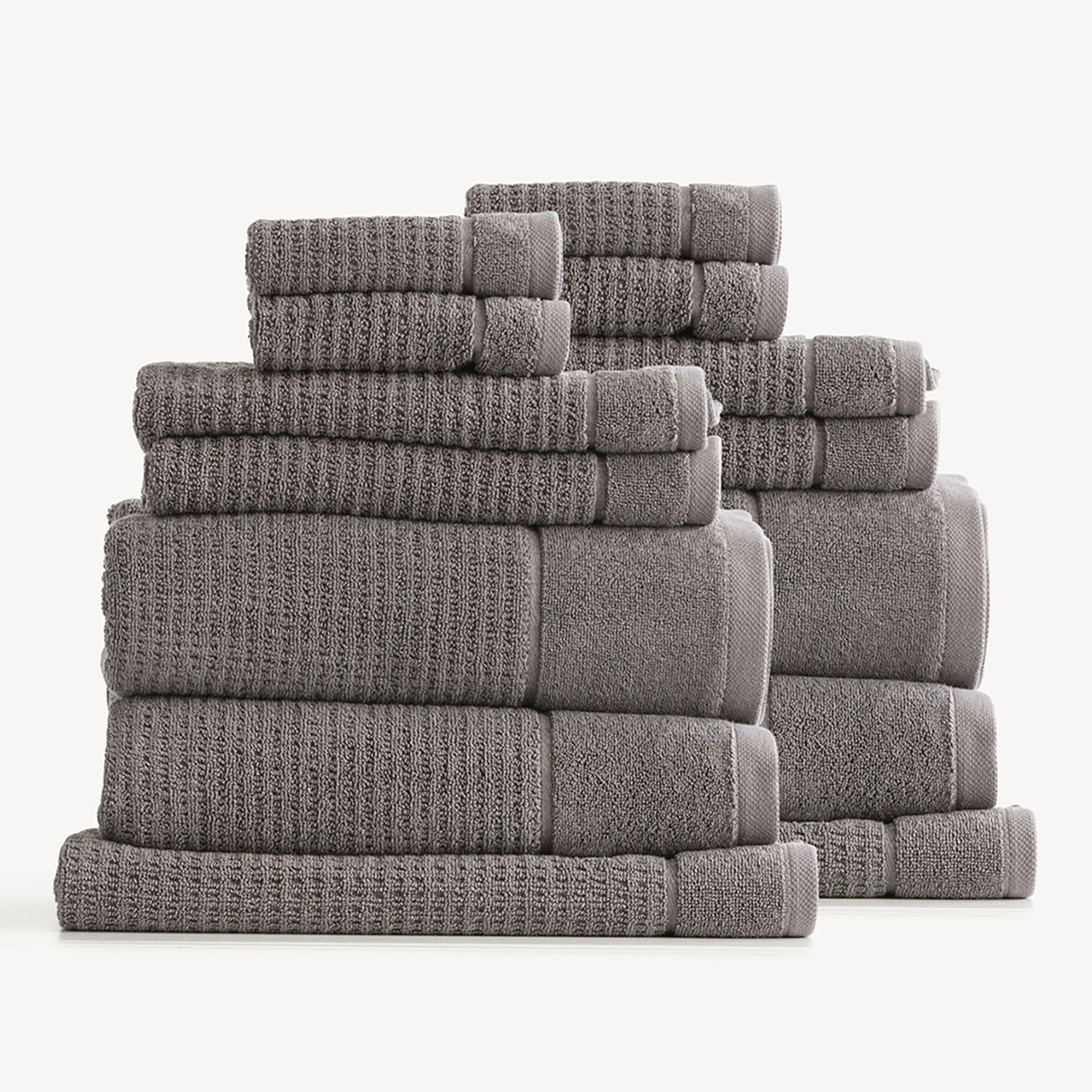 Renee Taylor Cambridge 650 GSM Textured 14 Piece Fossil