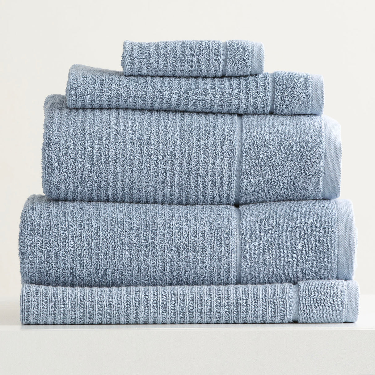 Renee Taylor Cambridge 650 GSM Textured 5 Piece pack Blue Mirage