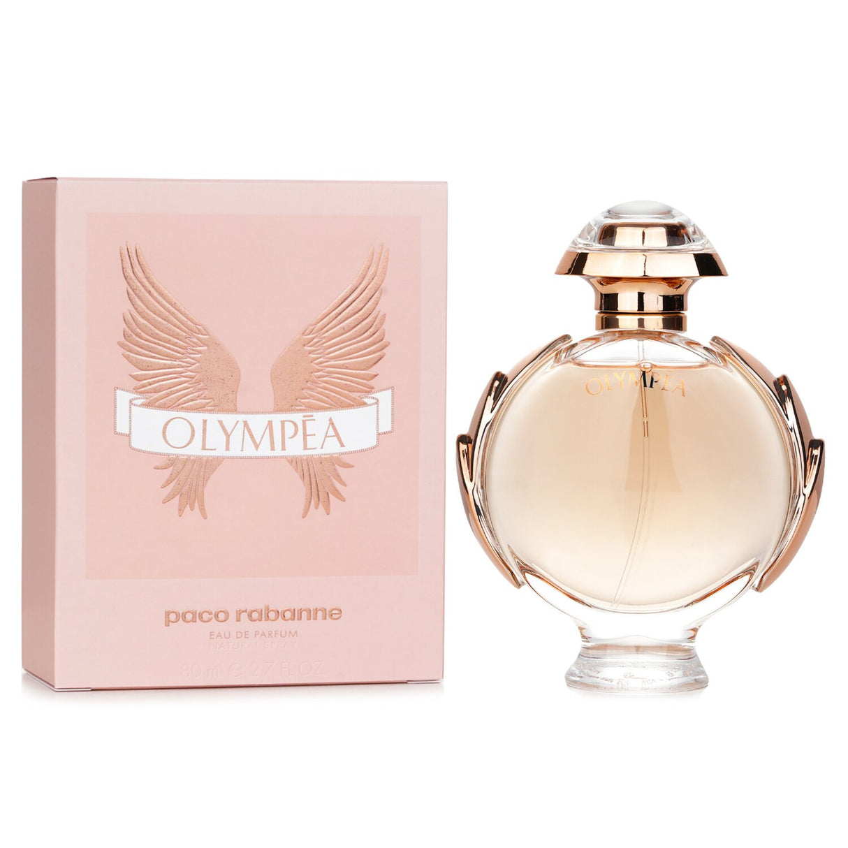 Paco Rabanne Olympea Eau De Parfum 80ml, an empowering oriental floral fragrance for modern women, featuring vibrant mandarin and jasmine.