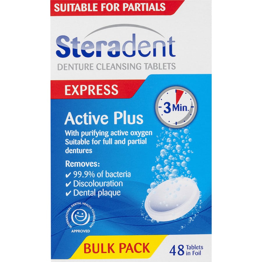 Steradent Denture Clean Express Active Plus Tablets 48pack