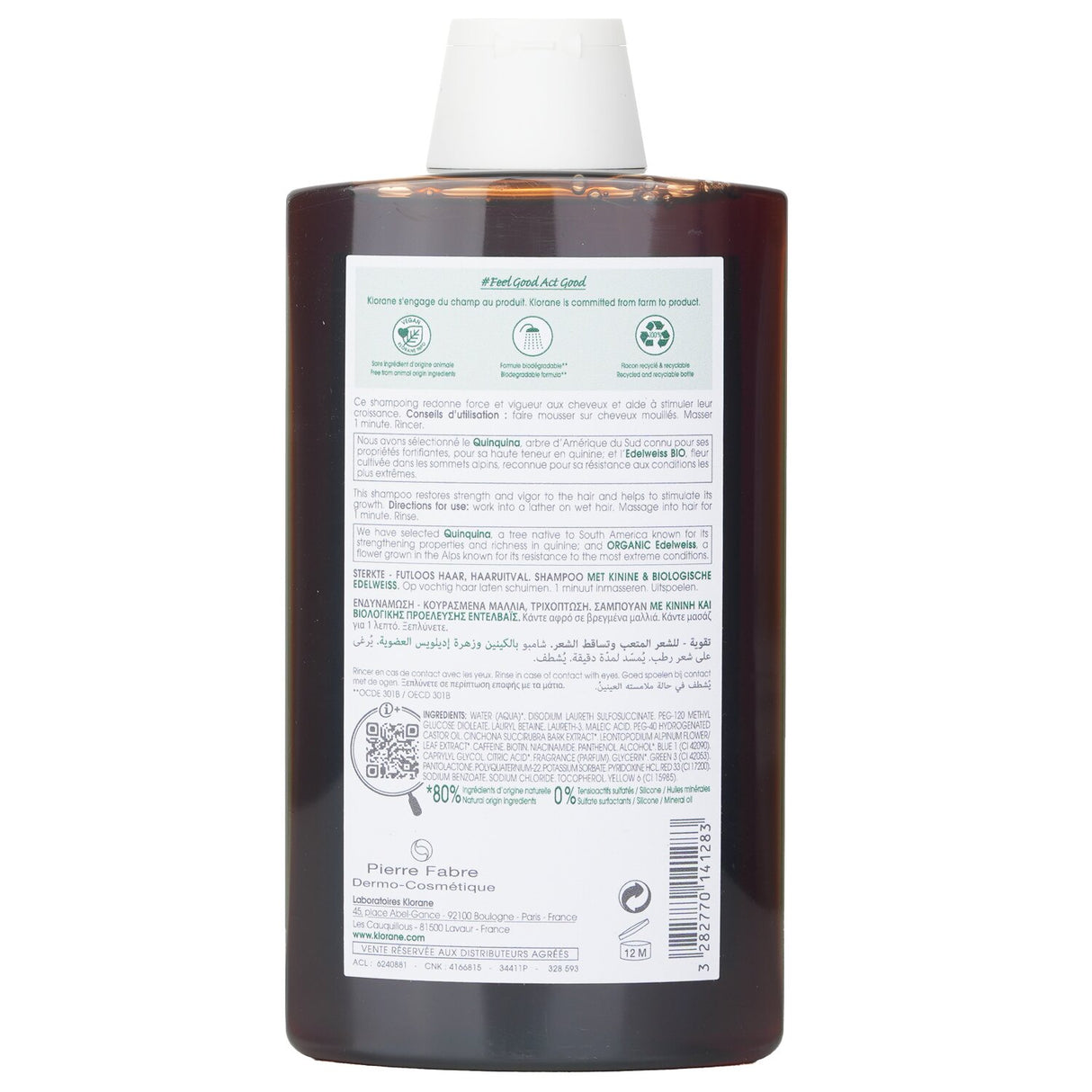 Klorane - Shampoo With Quinine & Organic Edelweiss (Strength Thinning Hair) - 4