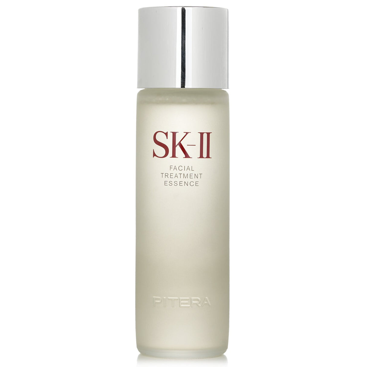 Travel-sized SK II Facial Treatment Essence, 230ml, revitalizes skin with Pitera™ for hydration, radiance, and smoothness.