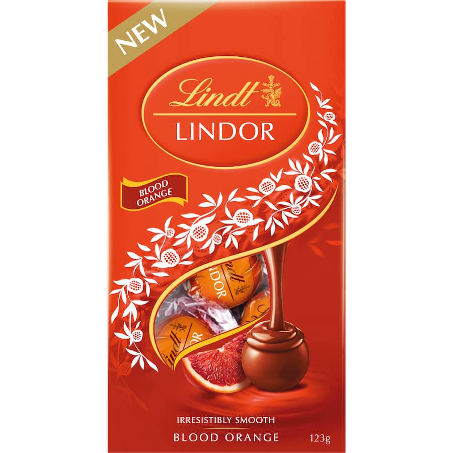 Lindt Lindor Chocolate Sharepack Blood Orange - Bag 123g