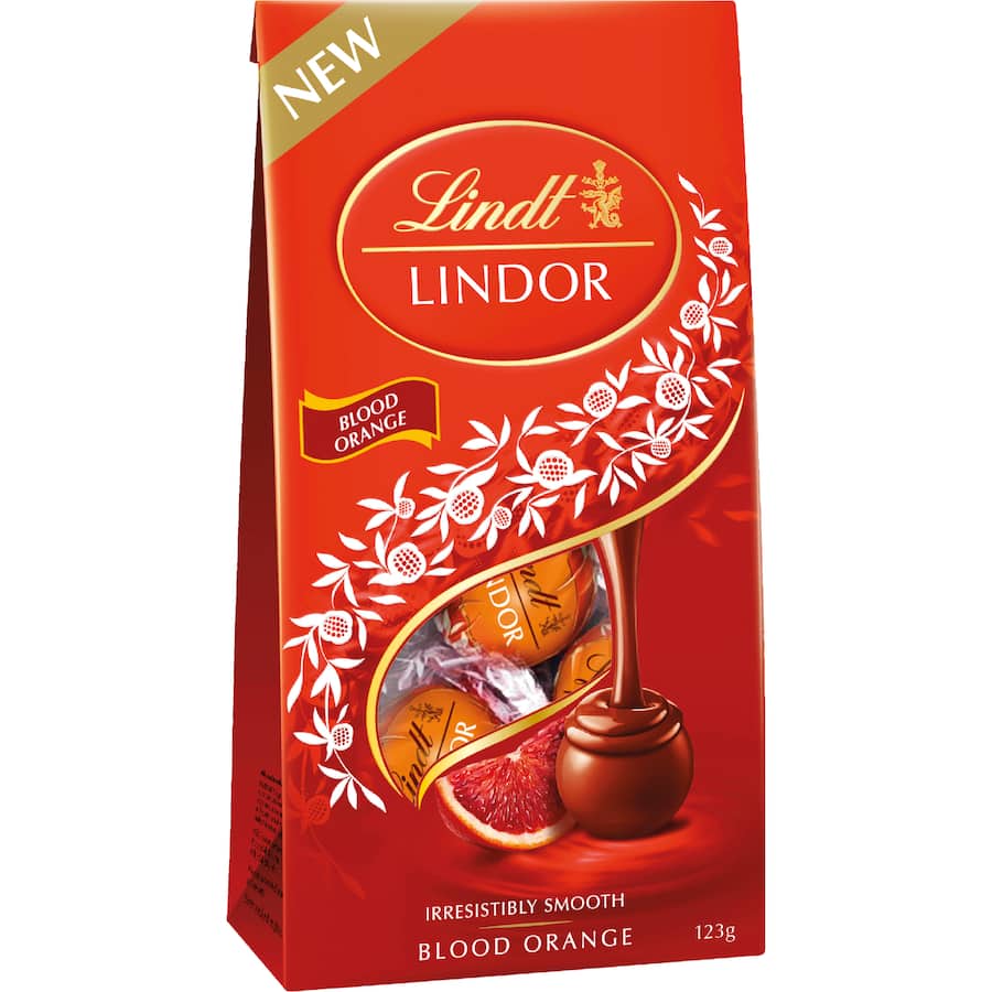 Lindt Lindor Chocolate Sharepack Blood Orange - Bag 123g