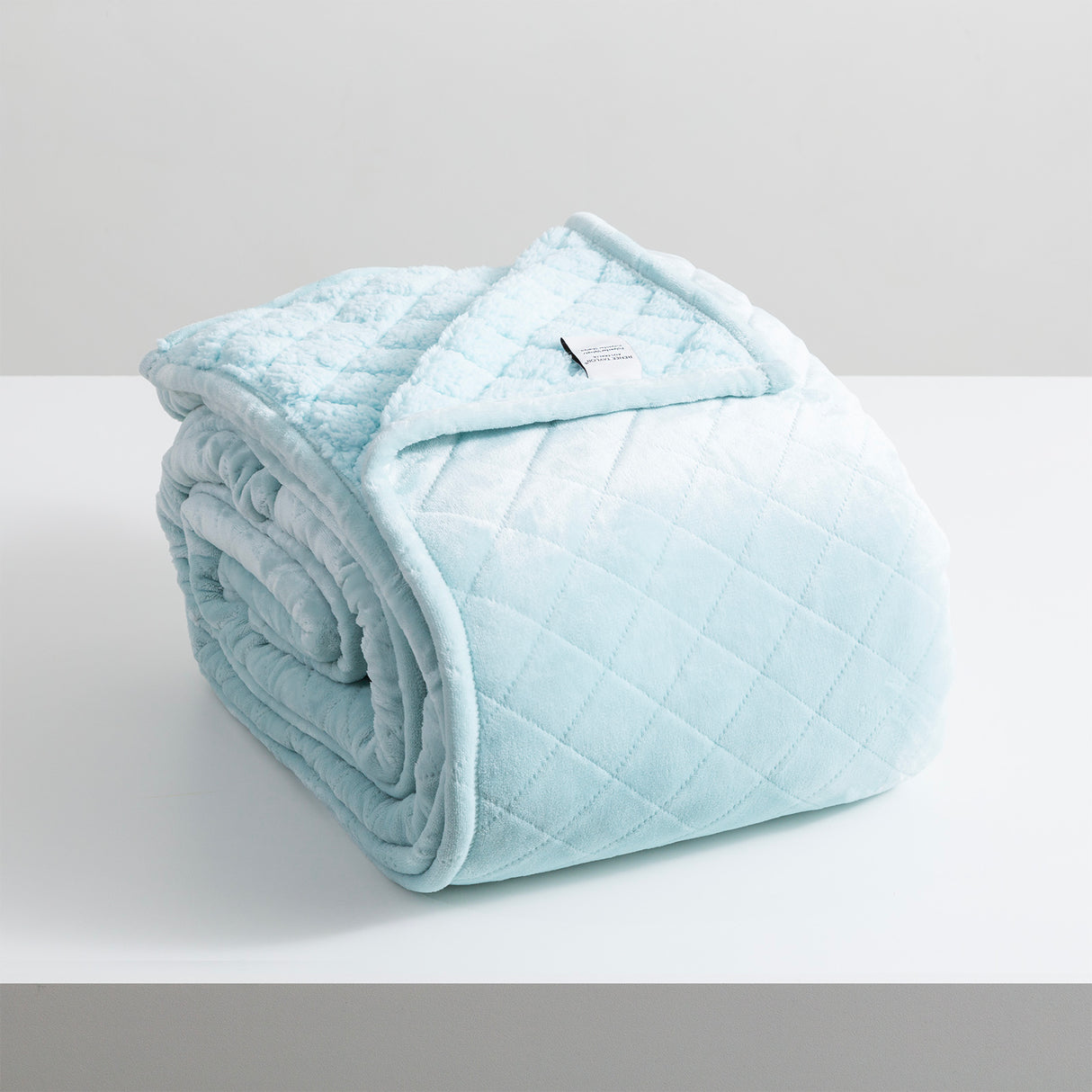 Renee Taylor Heston 480 GSM Ultra Soft Velvet Sherpa Blanket Super King Blue