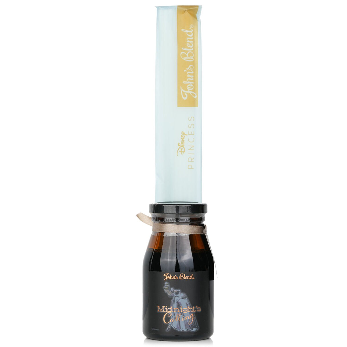 Color-changing Disney Princess reed diffuser inspired by Cinderella, featuring a magical midnight fragrance and stylish design.