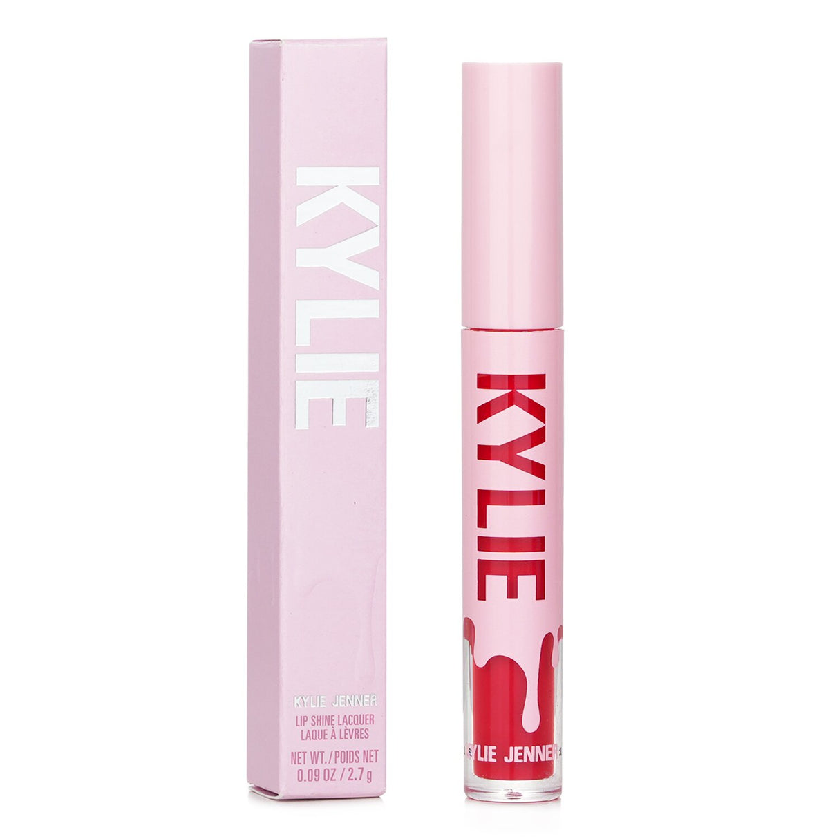 Kylie Lip Shine Lacquer #416 Don'T @ Me: lightweight, luminous, bold color, nourishes lips, smooth non-sticky finish.