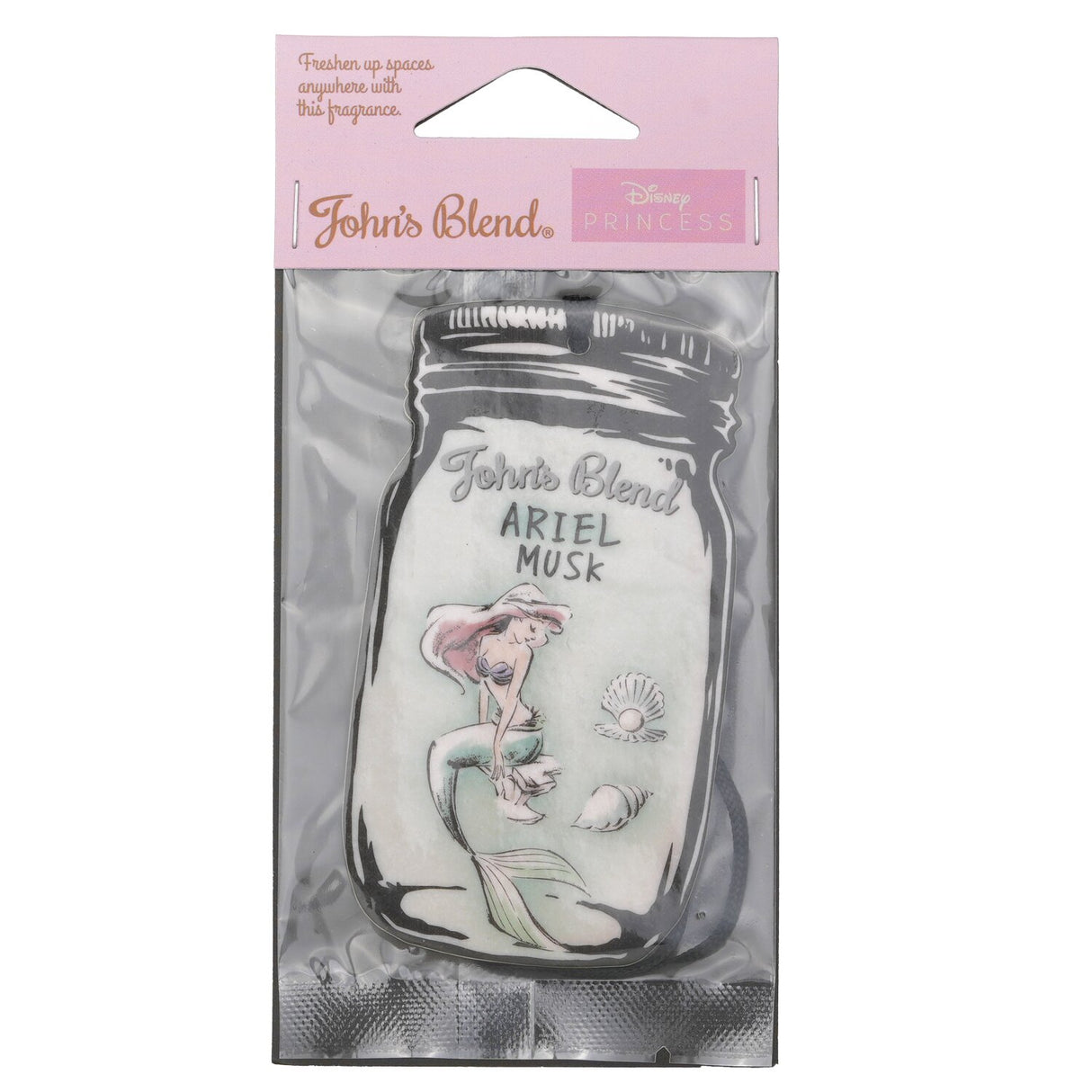 Disney Princess air freshener featuring Ariel Musk scent, perfect for refreshing any space with an oceanic breeze.