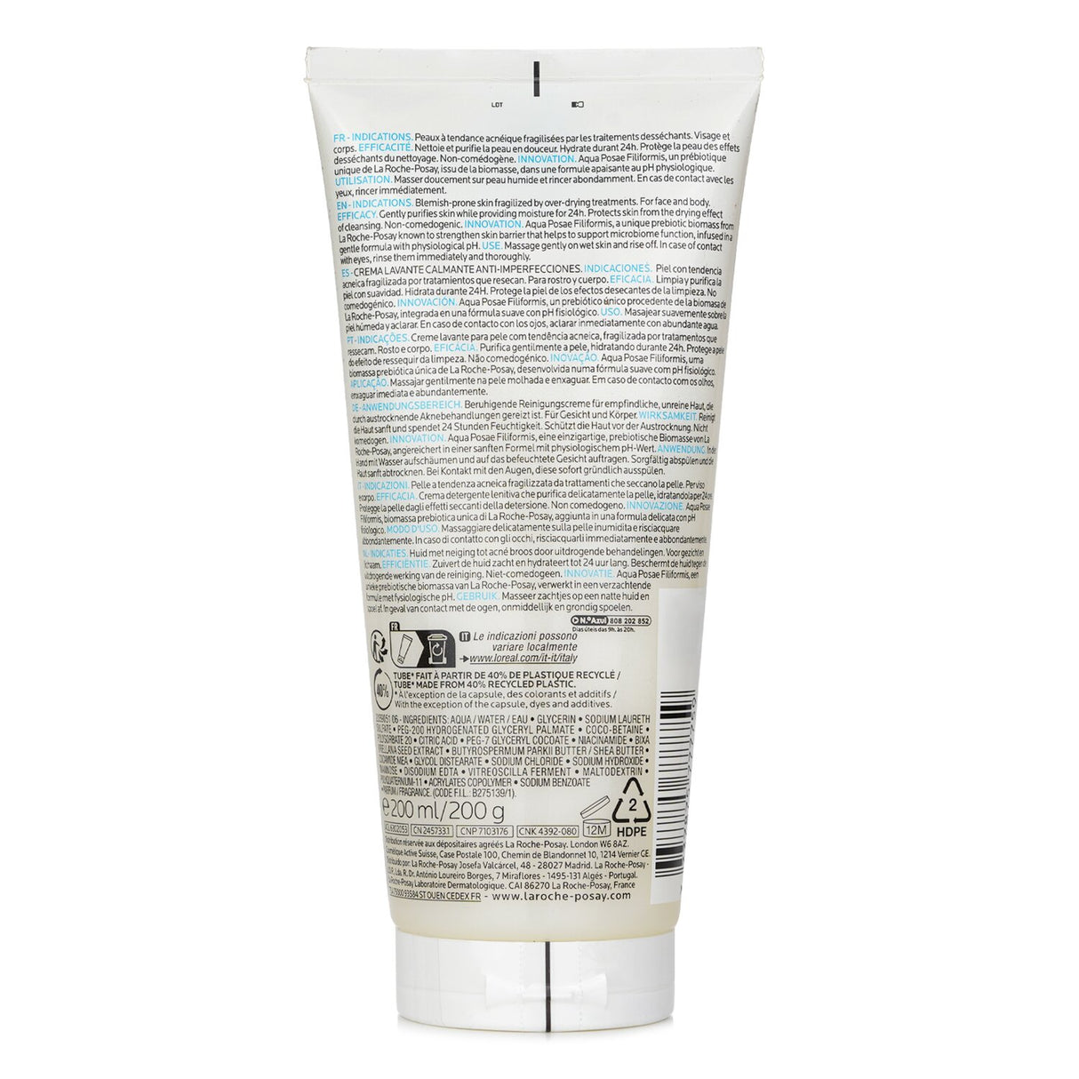La Roche Posay - Effaclar H Iso Biome Soothing Cleansing Cream - 200ml