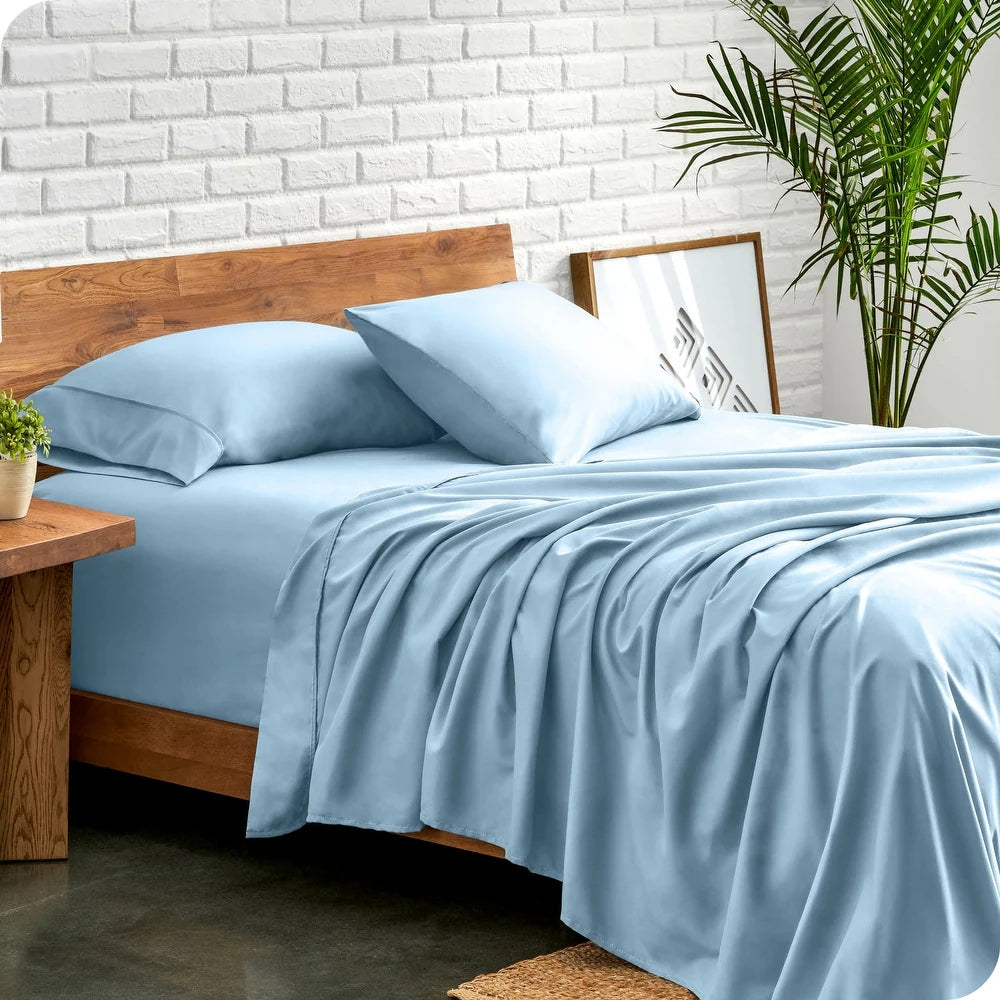 Ddecor Home 1500 Thread count Premium Cotton Blend Sheet Set Queen Seafoam