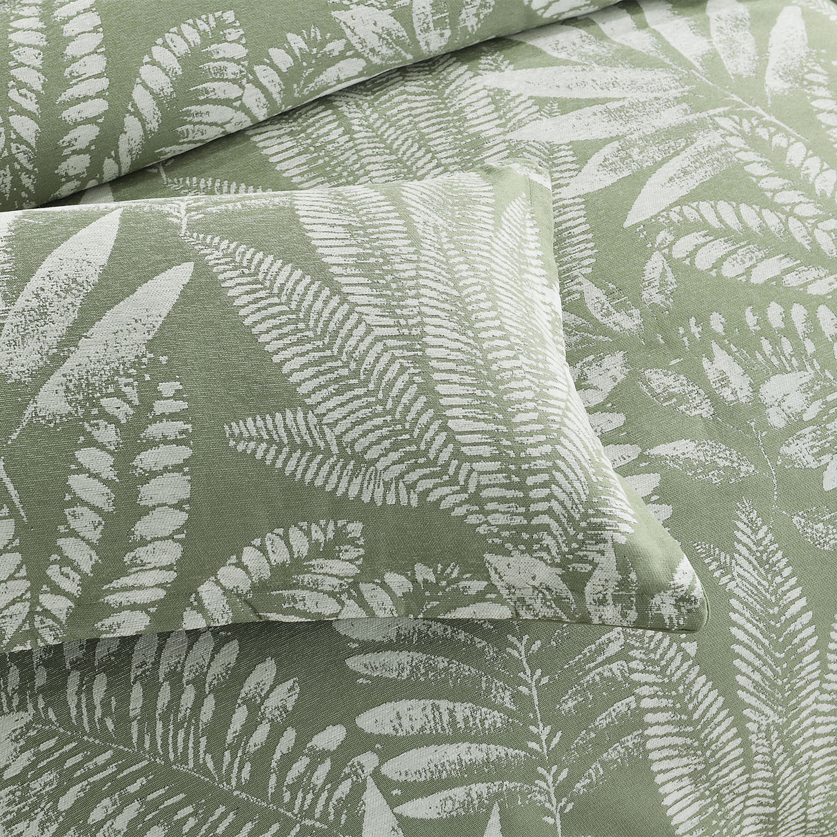 Renee Taylor Lansfield Jacquard Quilt / Duvet Cover Set King Sage