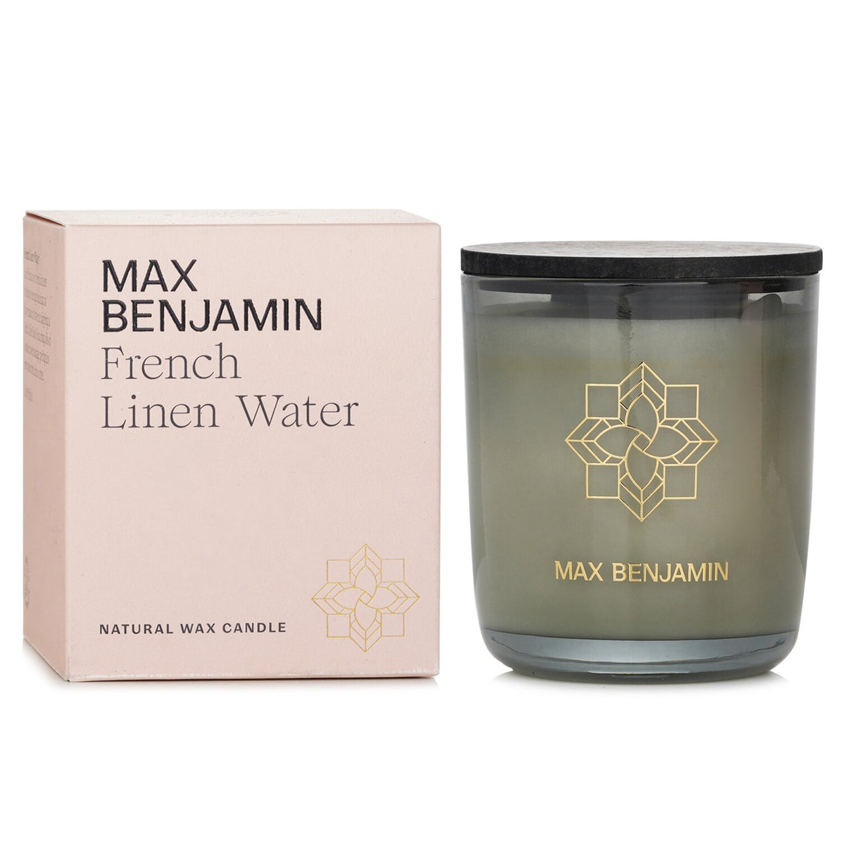 Natural wax candle in glass, exuding floral scents of lavender, orange, and citrus for a soothing atmosphere and 50-hour burn.