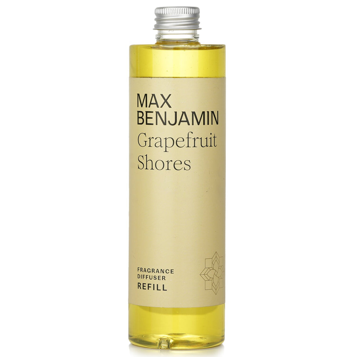 Max Benjamin Grapefruit Shores 300ml fragrance refill, featuring zesty grapefruit and orange flower for a refreshing home ambiance.