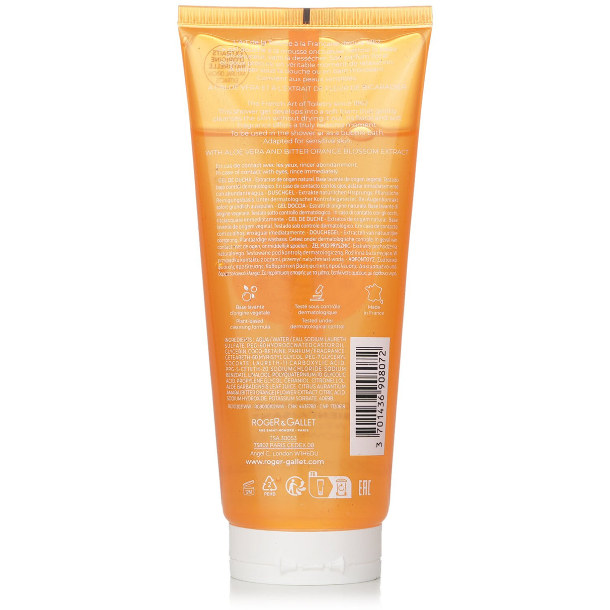 Roger & Gallet Neroli Wellbeing Shower Gel 200ml/6.7oz