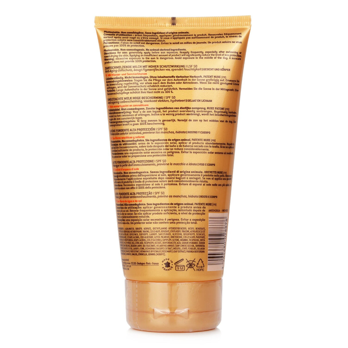 Nuxe - Sun Melting Lotion High Protection SPF50 (For Face & Body) - 150ml/5.1oz