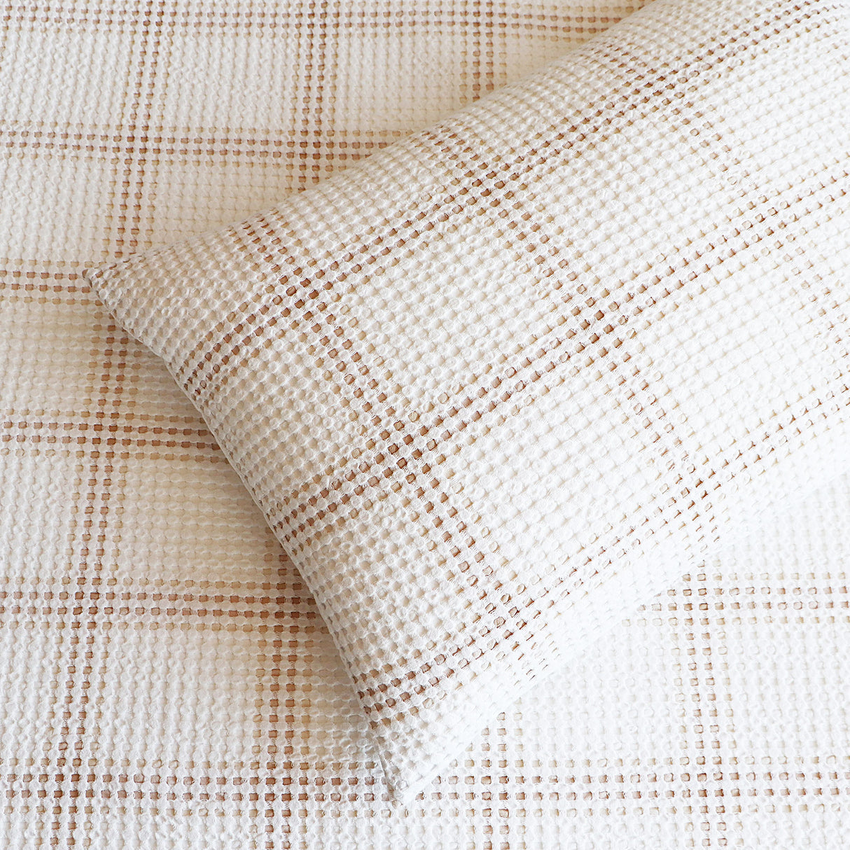 Renee Taylor Cohen Yarn Dye Waffle Quilt / Duvet Cover Set Super King