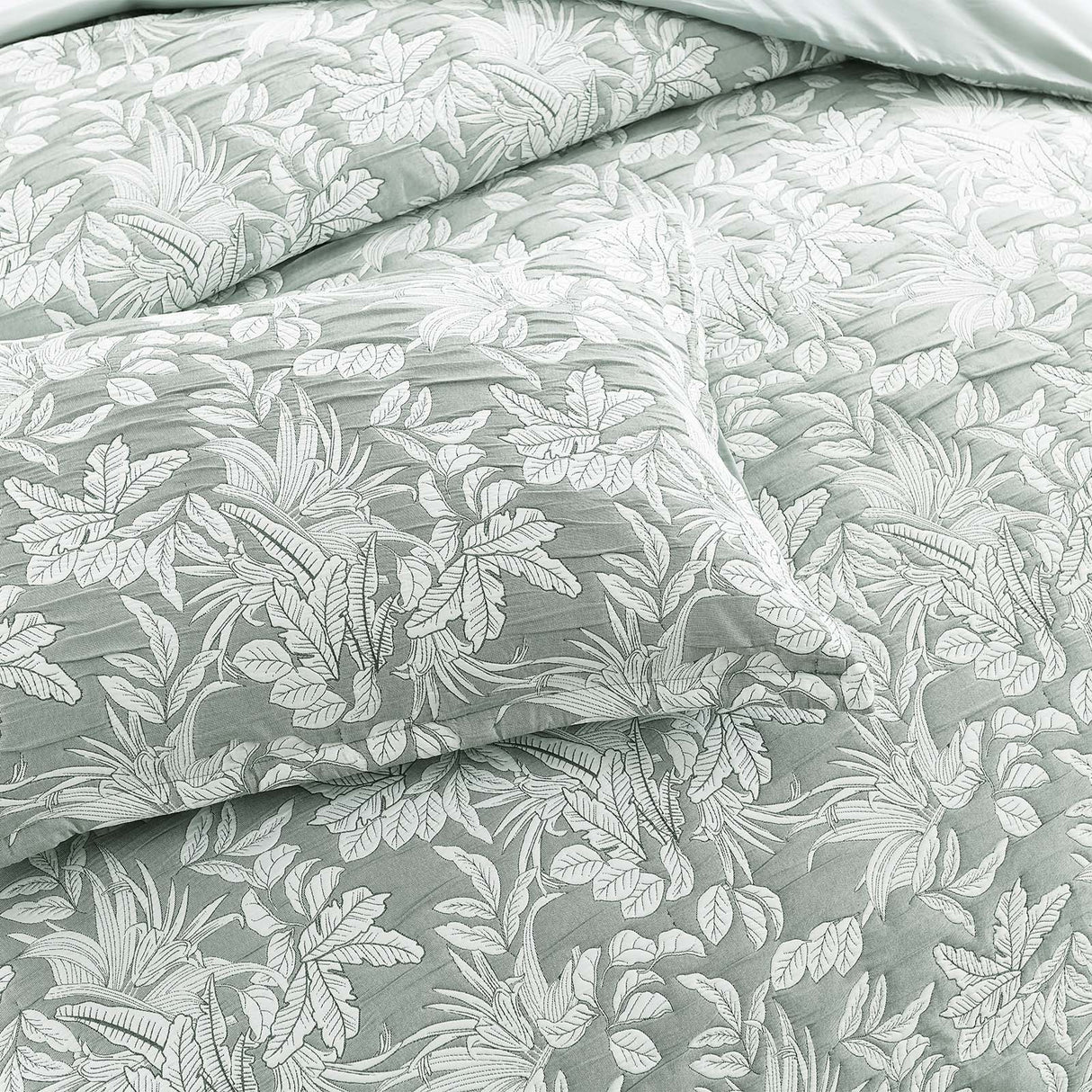 Renee Taylor Indiana Jacquard Quilt / Duvet Cover Set Queen Fern