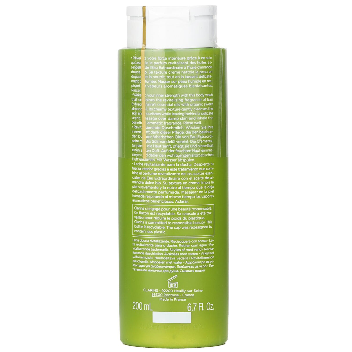 Luxurious 200ml Revitalizing Shower Milk with citrus and floral notes for soft, hydrated, and radiant skin.