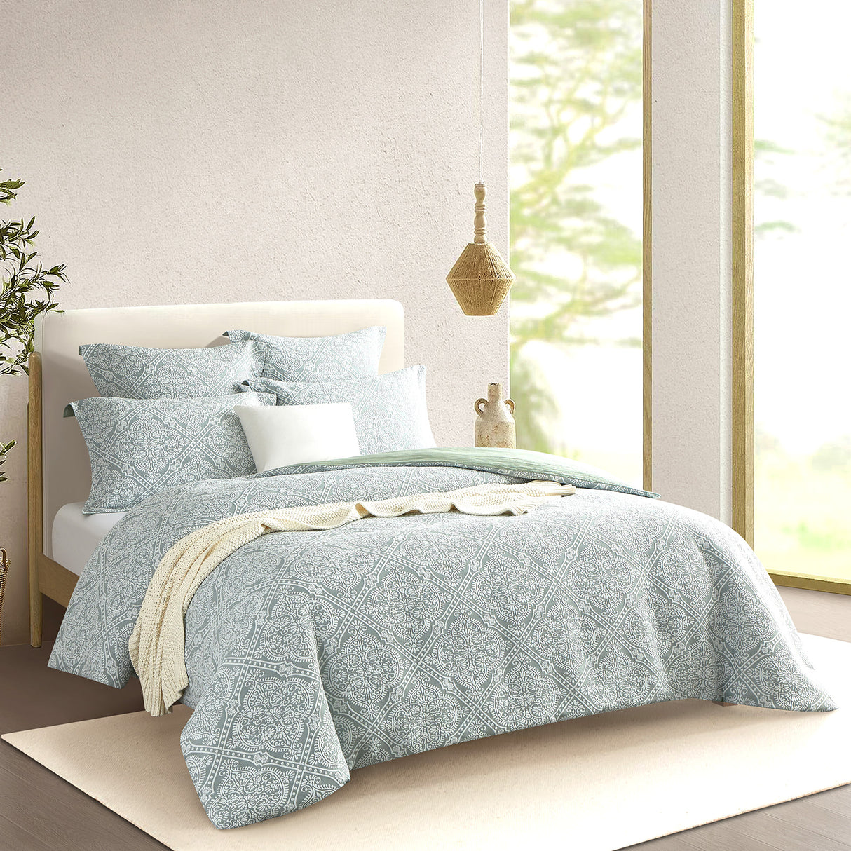 Renee Taylor Mayfair Jacquard Euro Pillowcase Sage