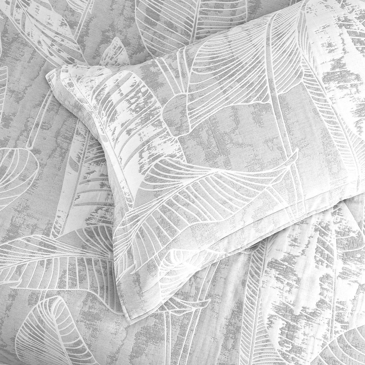 Renee Taylor Grove Jacquard Euro Pillowcase Charcoal