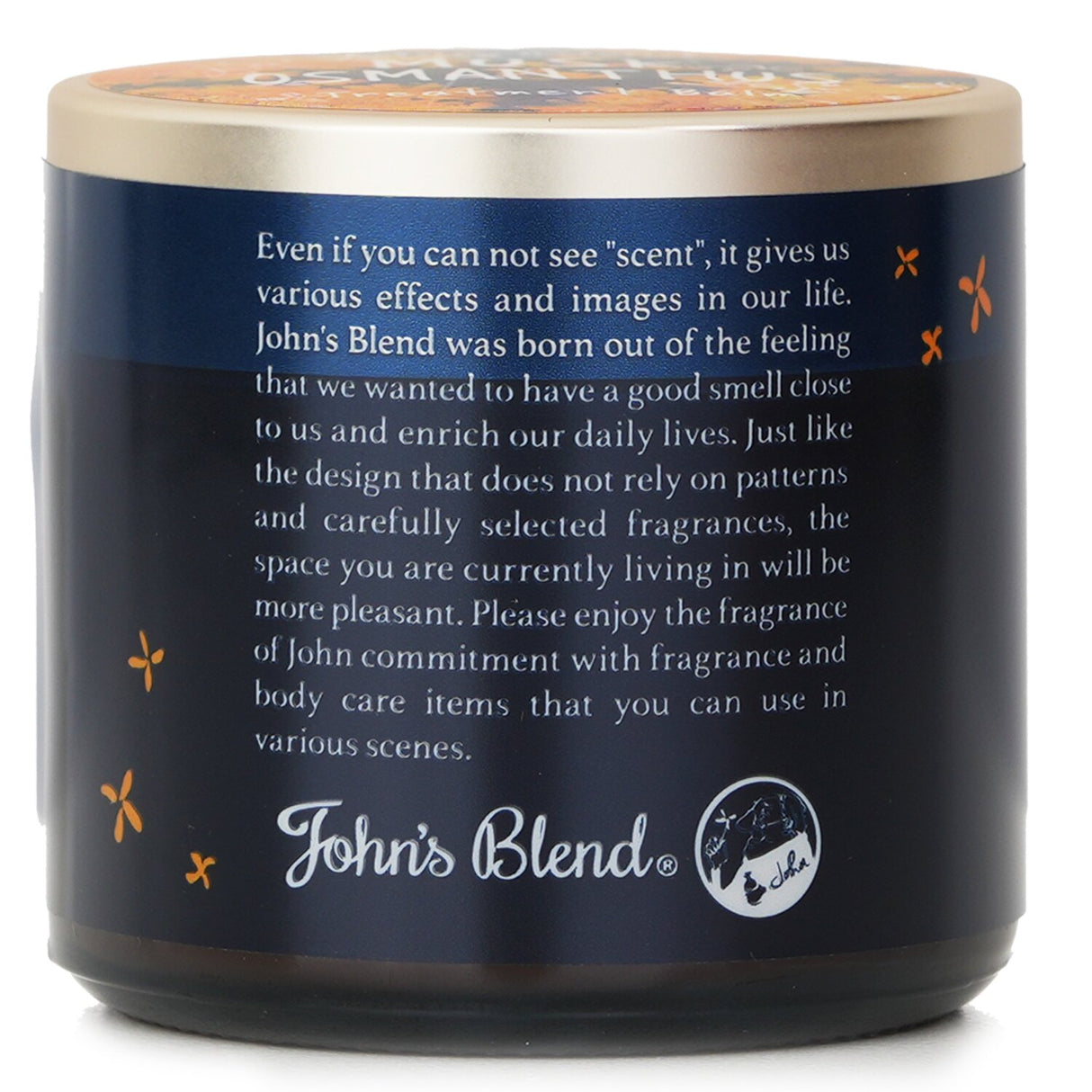 Luxurious John's Blend Treatment Balm with Musk Osmanthus fragrance, nourishing skin and hair, ideal for hydration and styling.