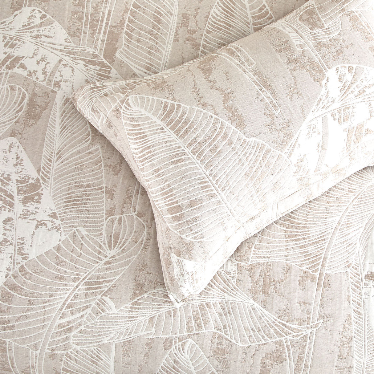 Renee Taylor Panache Jacquard Quilt / Duvet Cover Set Double Wood