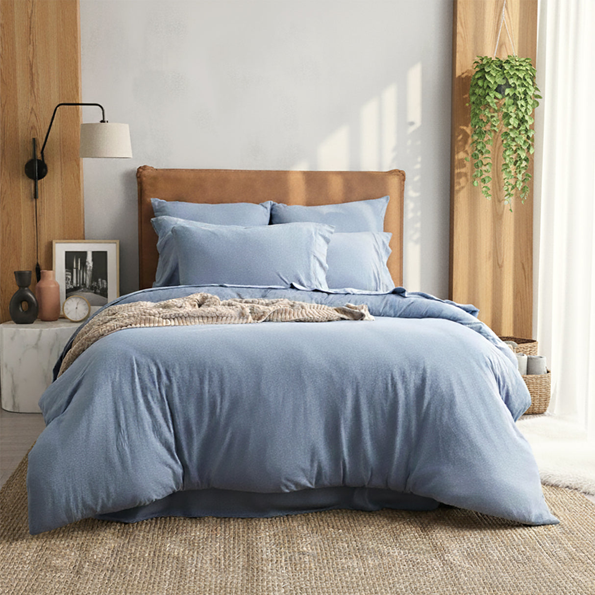 Renee Taylor Comfort Organic Cotton Quilt Cover Set King Ink