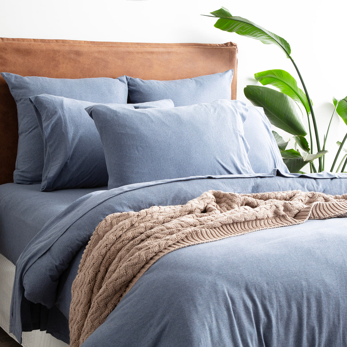 Renee Taylor Comfort Organic Cotton Quilt Cover Set King Ink